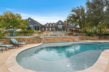 Extensive Resort Inspired Pool Deck at The Vista on Brodie, Austin, TX